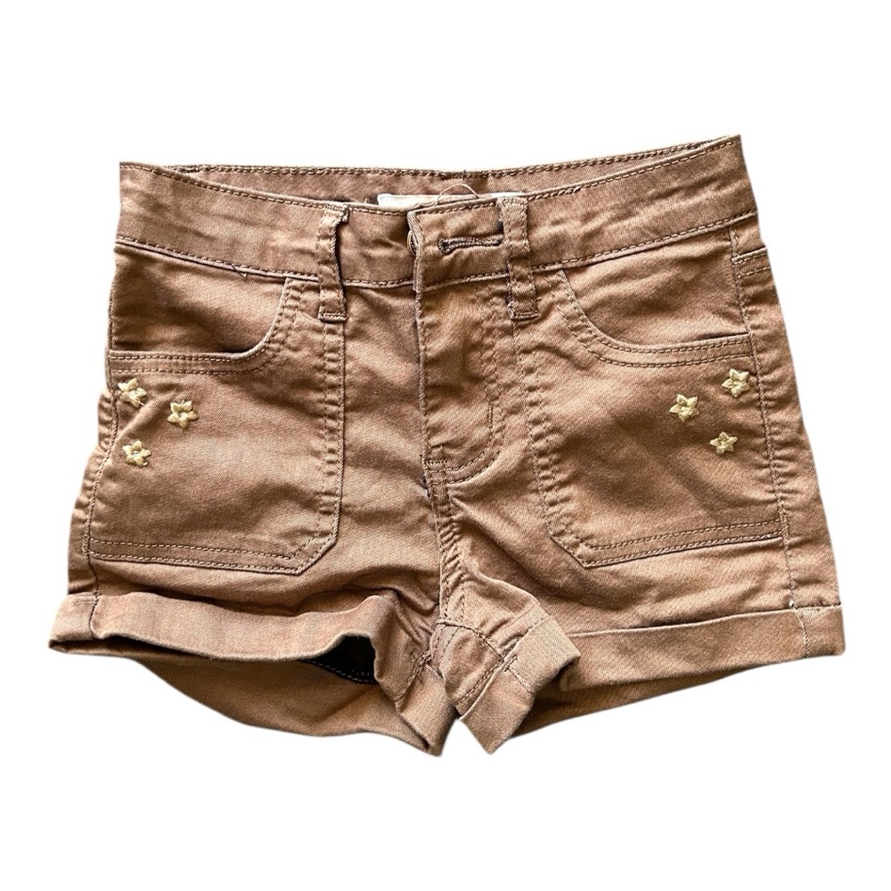 NEW Denim Diva Girls Brown Stretchy Fit Shorts